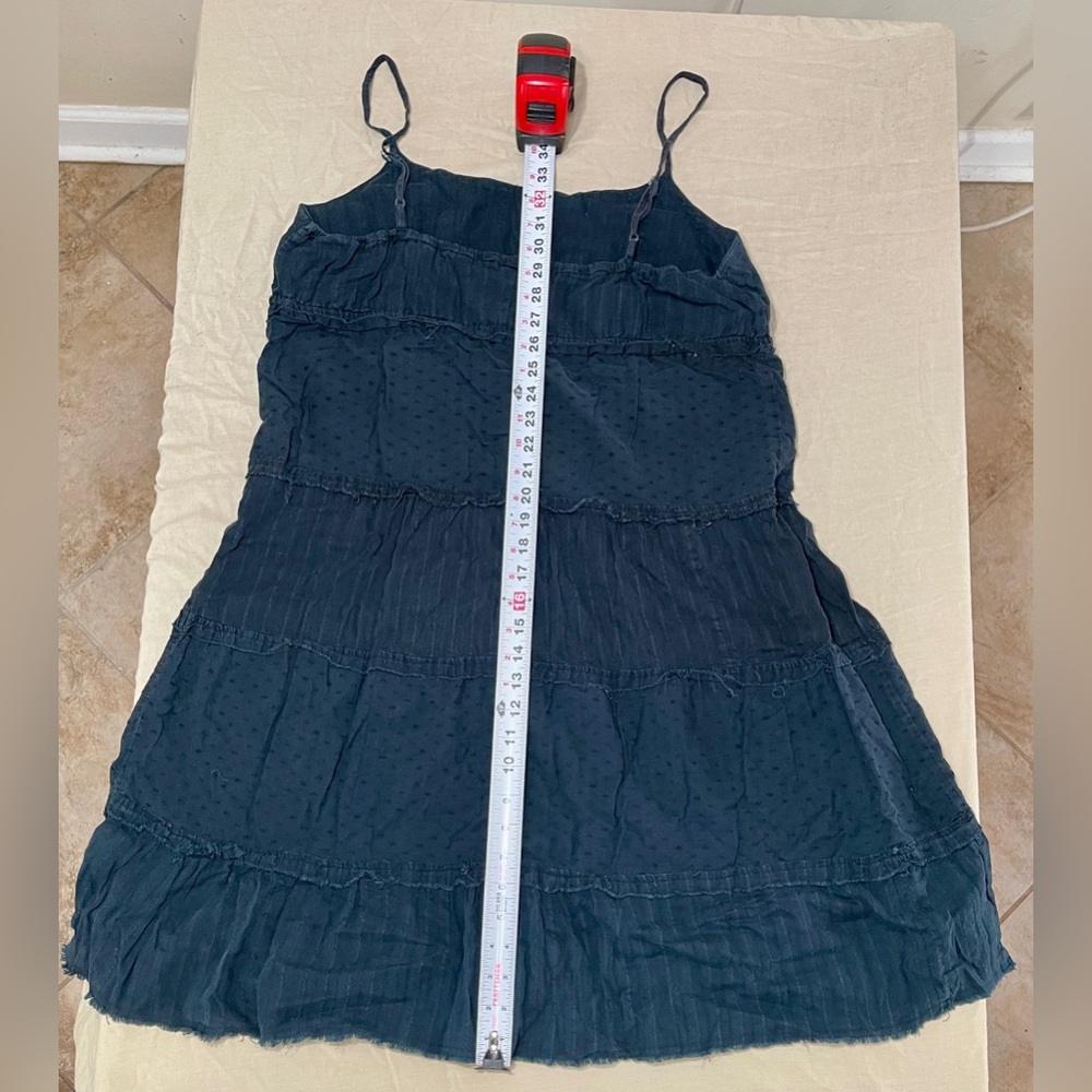 SO Black  XL Tiered Polka Dot Sleeveless Sundress Adjustable Straps - Picture 2 of 6